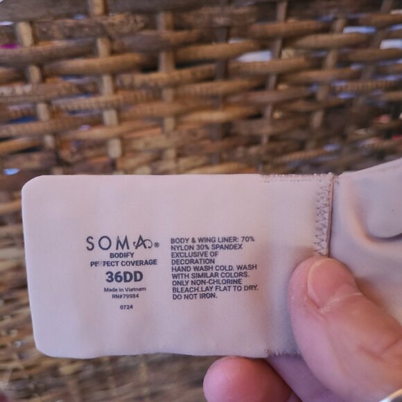 SOMA Bodify Perfect Coverage Bra Beige SIZE 36DD - Picture 6 of 6